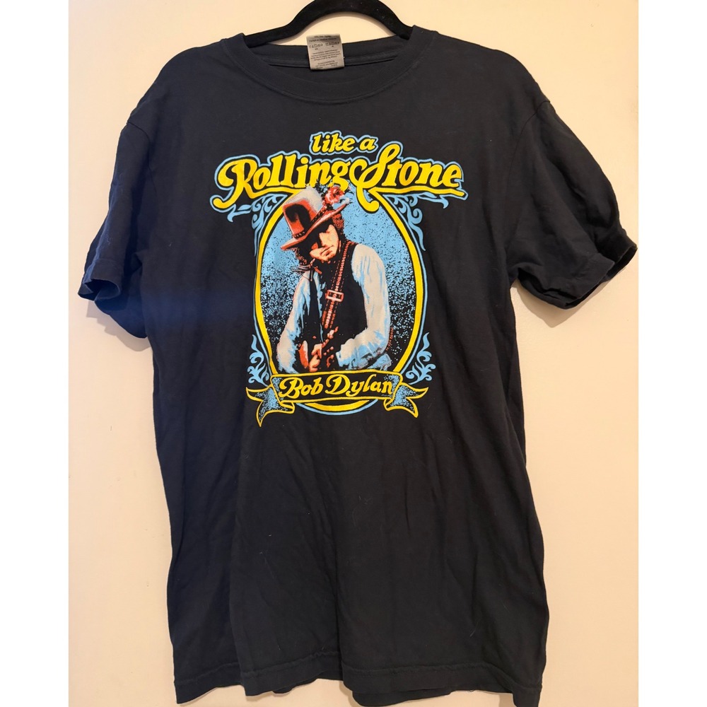 Bob Dylan Like a Rolling Stone Concert Tour T Shirt Black 2024 medium